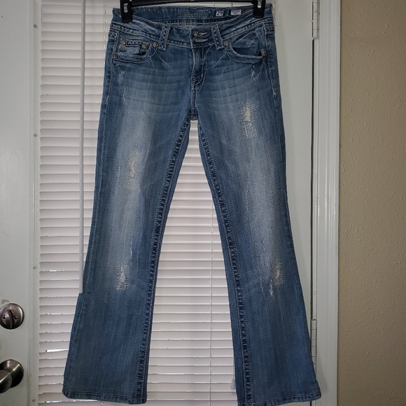MISS ME Womens Bootcut distressed Jeans 28 - Picture 1 of 14